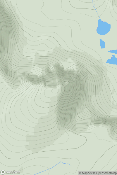 Thumbnail image for Sgurr an Fhidhleir showing contour plot for surrounding peak