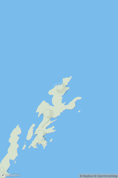 Thumbnail image for Muckle Flugga showing contour plot for surrounding peak