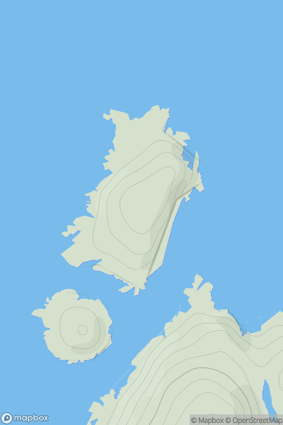 Thumbnail image for Isle of West Burrafirth showing contour plot for surrounding peak