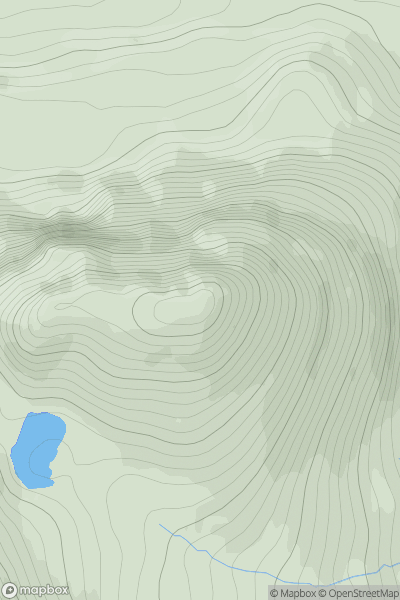 Thumbnail image for Sgorr Tuath showing contour plot for surrounding peak