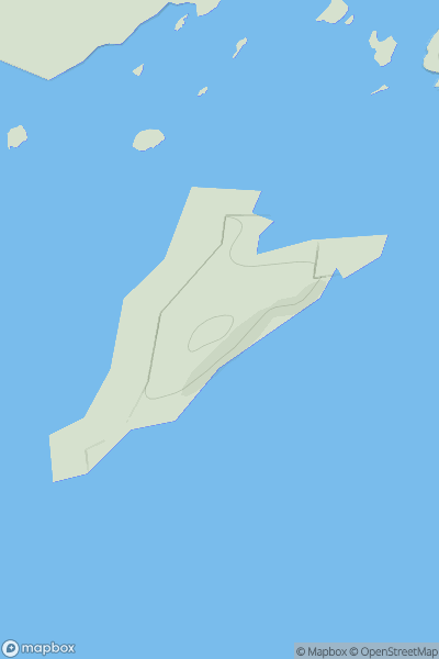 Thumbnail image for South Isle of Gletness showing contour plot for surrounding peak