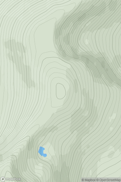 Thumbnail image for Beinn a' Chreachain North Top showing contour plot for surrounding peak