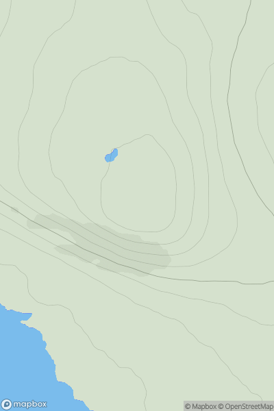 Thumbnail image for Kirbuster Hill showing contour plot for surrounding peak