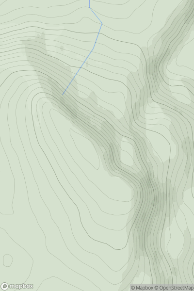 Thumbnail image for Ben Dearg showing contour plot for surrounding peak