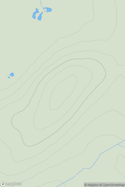 Thumbnail image for Kirkie Hill showing contour plot for surrounding peak
