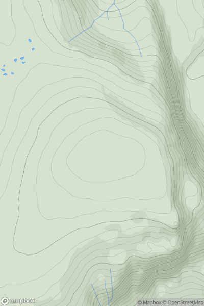 Thumbnail image for Meall na Suiramach showing contour plot for surrounding peak