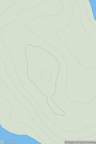 Thumbnail image for West Hill (Graemsay) showing contour plot for surrounding peak