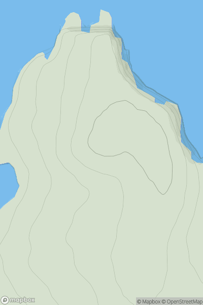 Thumbnail image for Calf of Eday showing contour plot for surrounding peak