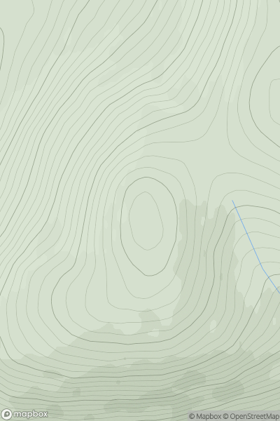 Thumbnail image for Mullach a' Ruisg showing contour plot for surrounding peak