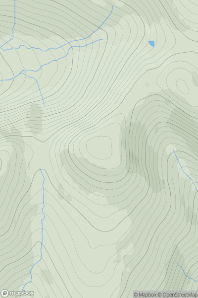 Thumbnail image for Beinn na Teanga showing contour plot for surrounding peak