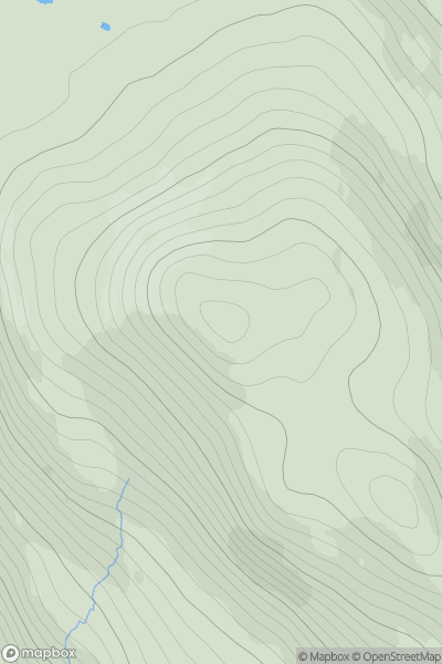 Thumbnail image for Strathabhal showing contour plot for surrounding peak