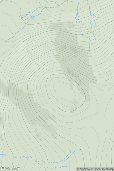 Thumbnail image for Sidhean an Airgid showing contour plot for surrounding peak