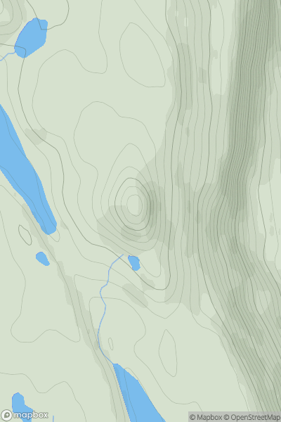 Thumbnail image for Dun Caan showing contour plot for surrounding peak