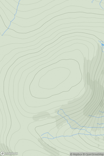 Thumbnail image for Uisinis North Top showing contour plot for surrounding peak