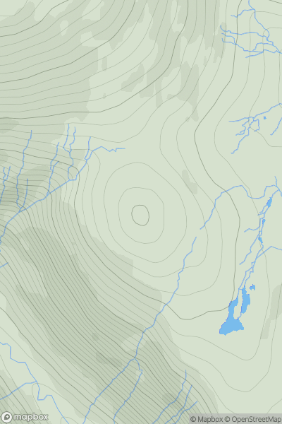 Thumbnail image for Mula na Caillich showing contour plot for surrounding peak