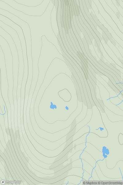 Thumbnail image for Uabhal Mor showing contour plot for surrounding peak