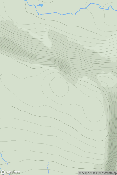 Thumbnail image for Mo Bhiogadail East Top showing contour plot for surrounding peak