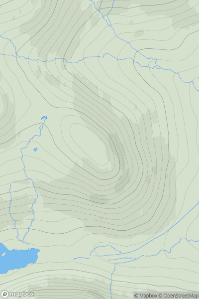 Thumbnail image for Sron Carsacleit showing contour plot for surrounding peak