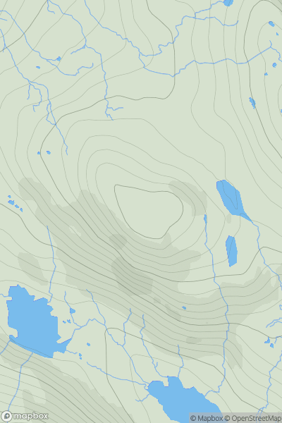 Thumbnail image for Cipeagal Mhor showing contour plot for surrounding peak