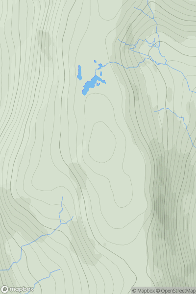 Thumbnail image for Tathas Mhor showing contour plot for surrounding peak
