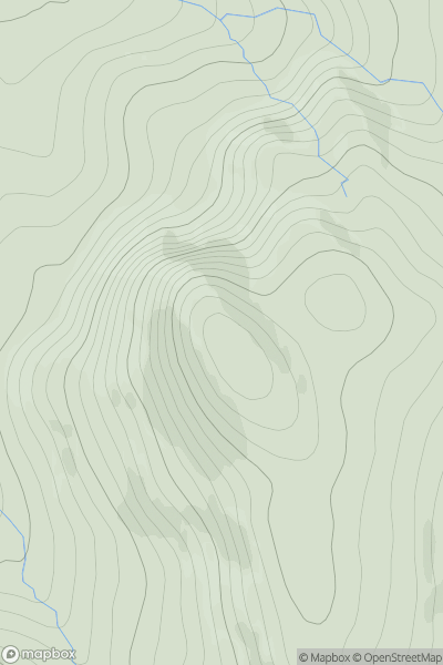 Thumbnail image for Mullach na Reidheachd showing contour plot for surrounding peak