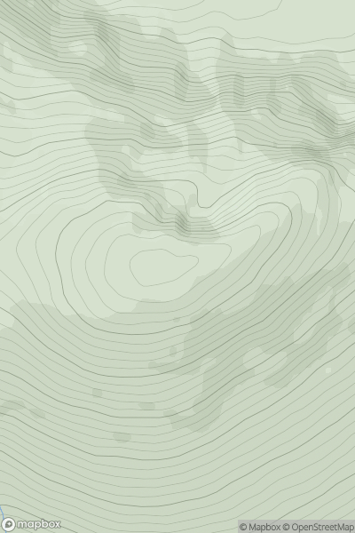 Thumbnail image for Beinn Mhanach showing contour plot for surrounding peak