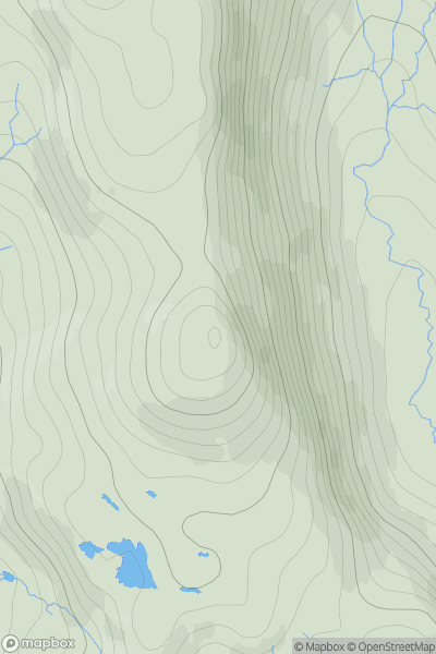 Thumbnail image for Tathas Mheadhonach showing contour plot for surrounding peak