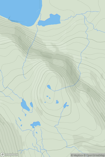 Thumbnail image for Uamascleit showing contour plot for surrounding peak