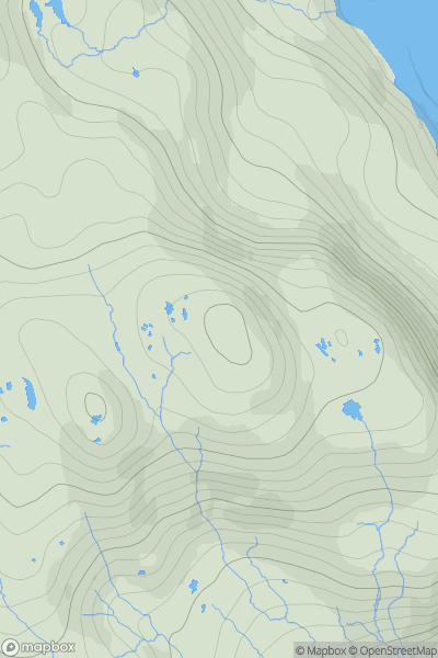 Thumbnail image for Fiar Chreag showing contour plot for surrounding peak