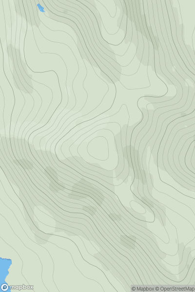Thumbnail image for Beinn na Tobha showing contour plot for surrounding peak