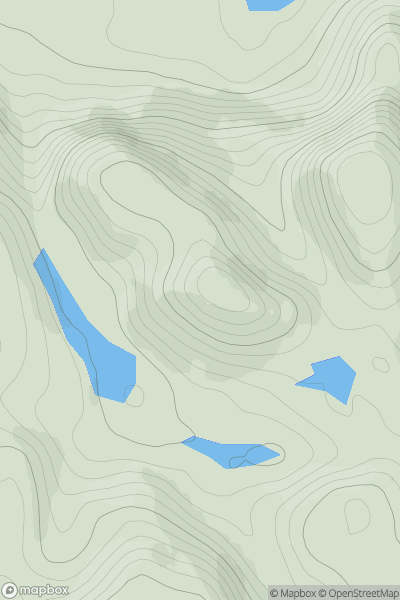 Thumbnail image for Beannan a' Deas showing contour plot for surrounding peak