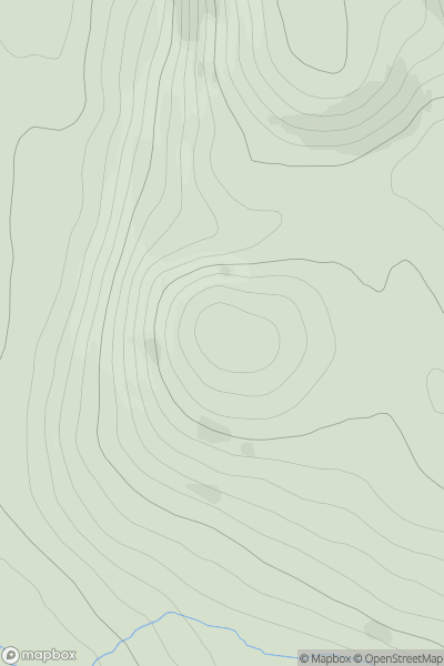 Thumbnail image for Beinn Rathacleit showing contour plot for surrounding peak