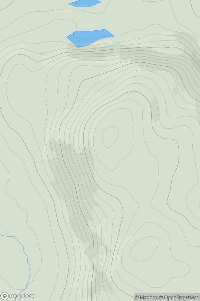 Thumbnail image for Flodrasgairbhe Mor showing contour plot for surrounding peak