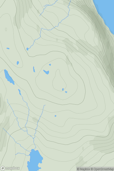 Thumbnail image for Creagan Ghlasa showing contour plot for surrounding peak