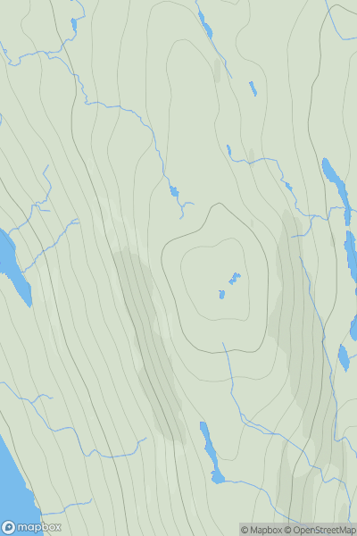 Thumbnail image for Sleiteabhal showing contour plot for surrounding peak
