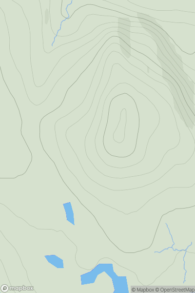 Thumbnail image for Direadh Beinn showing contour plot for surrounding peak