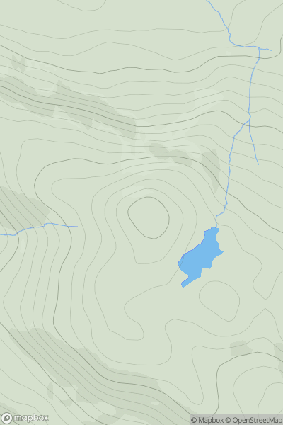 Thumbnail image for Beinn na Moine showing contour plot for surrounding peak