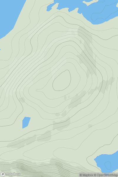 Thumbnail image for Brinneabhal showing contour plot for surrounding peak