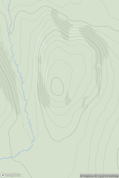 Thumbnail image for Beinn Choinnich showing contour plot for surrounding peak