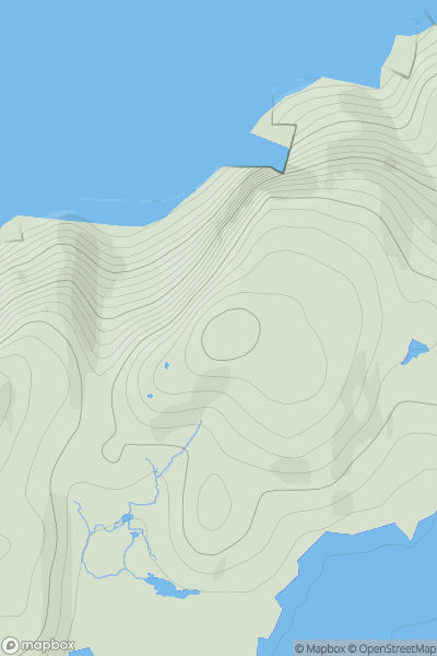 Thumbnail image for Taran Beag showing contour plot for surrounding peak