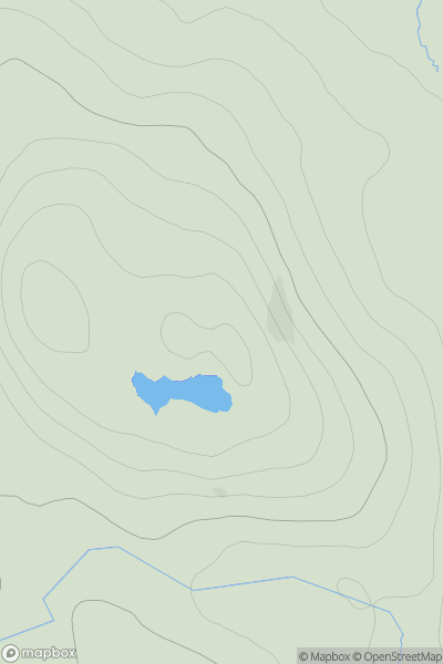 Thumbnail image for Beinn nan Surrag showing contour plot for surrounding peak