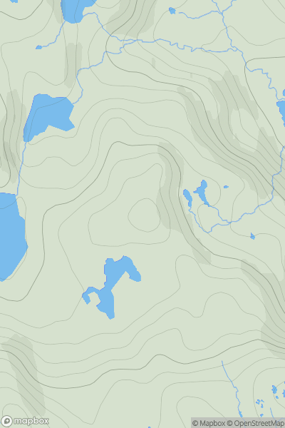Thumbnail image for Gluinn an Eich Bhain showing contour plot for surrounding peak