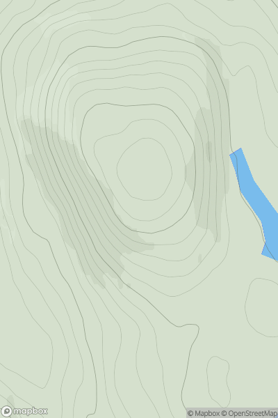 Thumbnail image for Beinn Drobhanais showing contour plot for surrounding peak