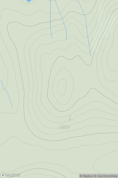 Thumbnail image for Tom na Beidig Mhoir showing contour plot for surrounding peak