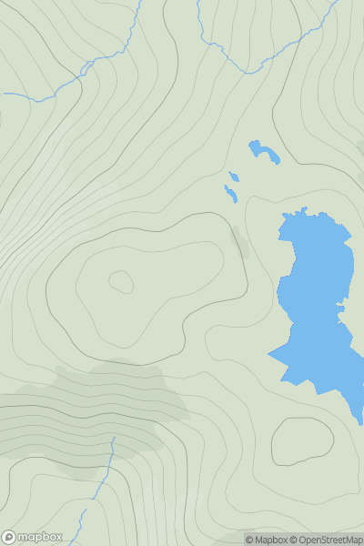 Thumbnail image for Creag na Bunaig showing contour plot for surrounding peak
