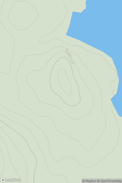Thumbnail image for Cleite nan Caorach showing contour plot for surrounding peak