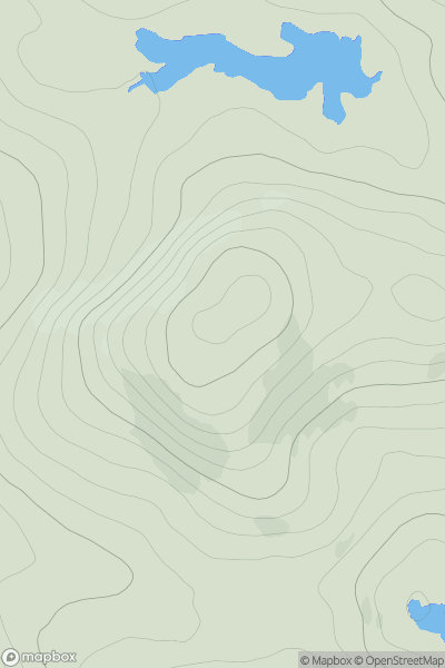 Thumbnail image for Beinn Bheag Tuath showing contour plot for surrounding peak