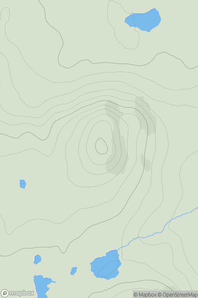 Thumbnail image for Beinn na Cloich showing contour plot for surrounding peak