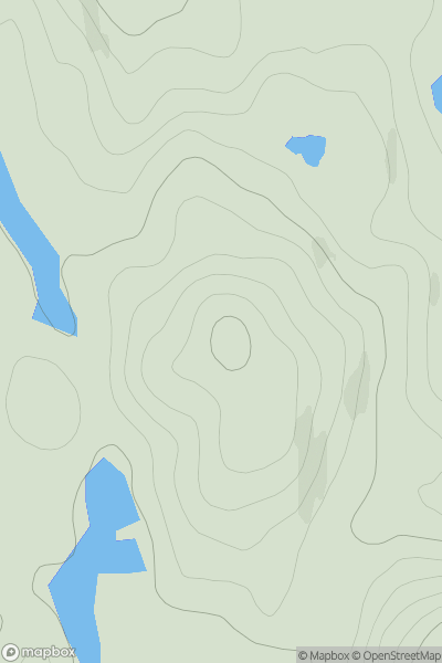 Thumbnail image for Beinn Fuathabhal showing contour plot for surrounding peak