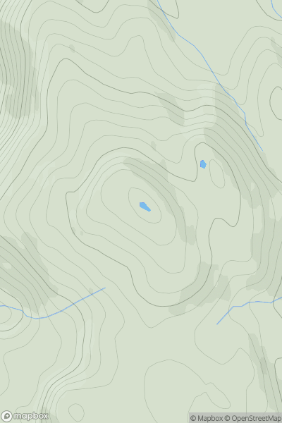 Thumbnail image for Beinn na h-Iolaire showing contour plot for surrounding peak